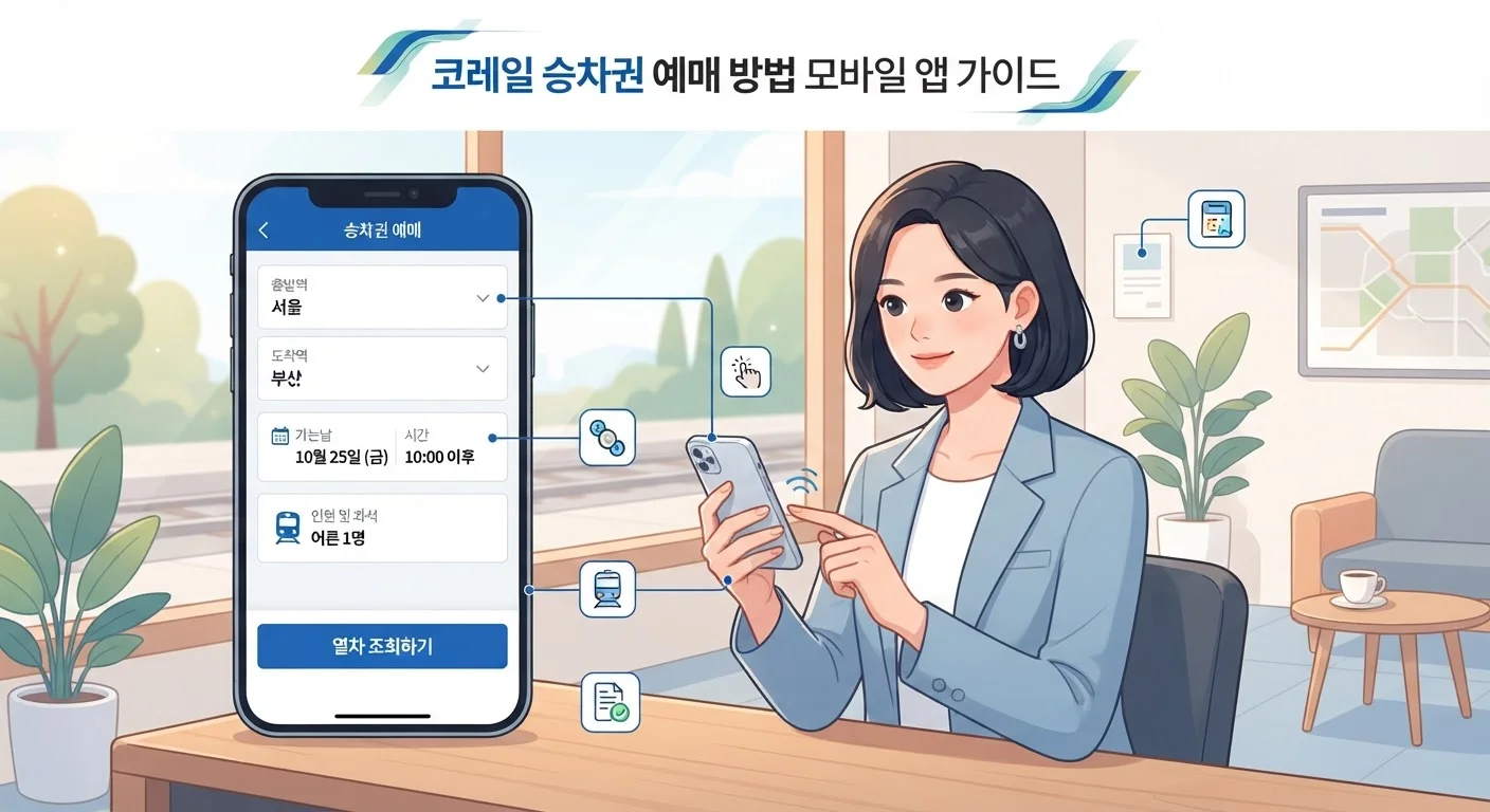 코레일 승차권 예매 방법 모바일 앱 가이드