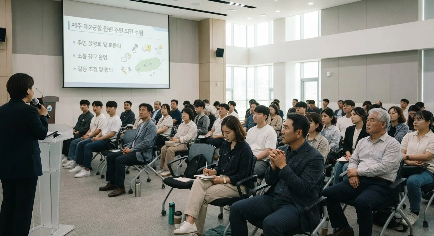 제주 제2공항 주민투표 공론조사 차이와 결정 주체 및 결과 반영 방식 정리 2 제주 제2공항 결정 주체 및 주민 의견 수렴 절차 현장